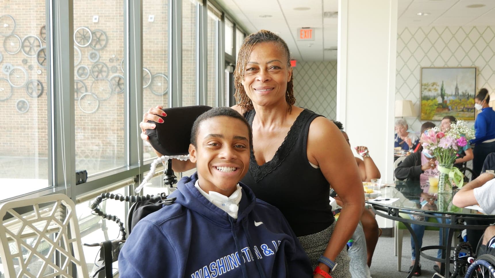 Devin Bateman and his mother Celeste.